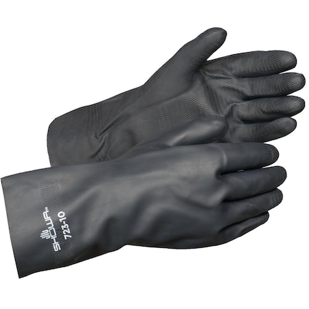 Showa Chemical Resistant Gloves, Neoprene, 13 in L, Black, 1 PR 723M-08